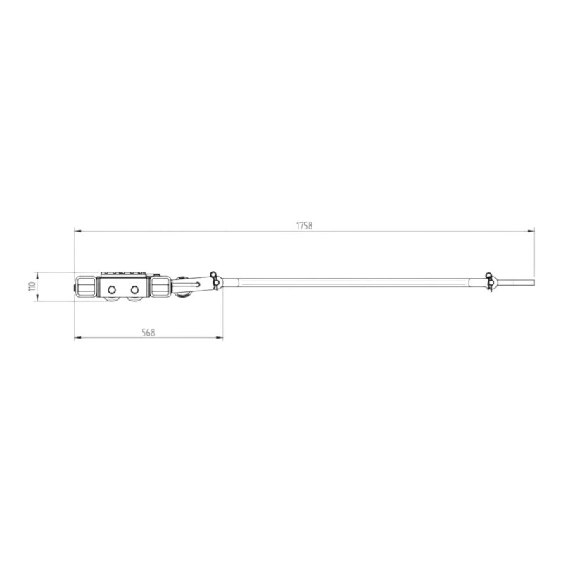 Transportfahrwerk Panzerrollen Set HTS ECO-Skate I 150L+S / 30t Traglast Art.-Nr. 10.150.00.10