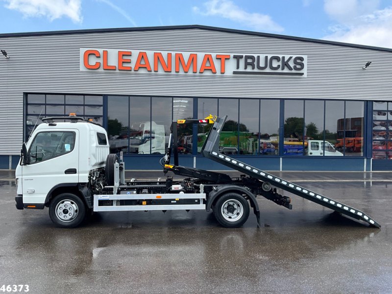 FUSO Canter Euro 6 Hyvalift 5 Ton haakarmsysteem + Flatbedcontainer Just 44.417 km!