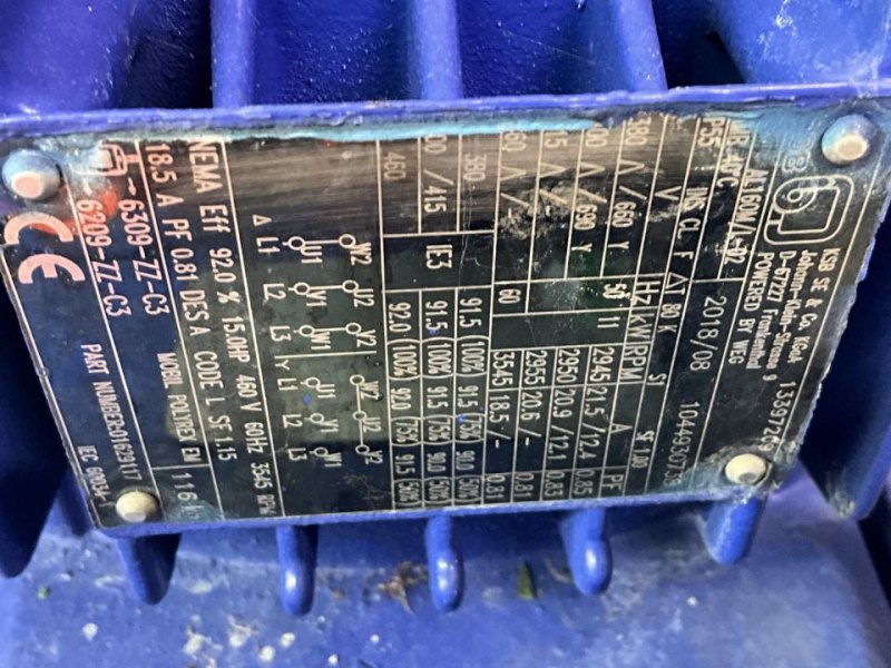 2019 KSB KSB MTC V50/2A-3.1 10.63 Vertical Multistage Centrifugal Ring-Section Pump