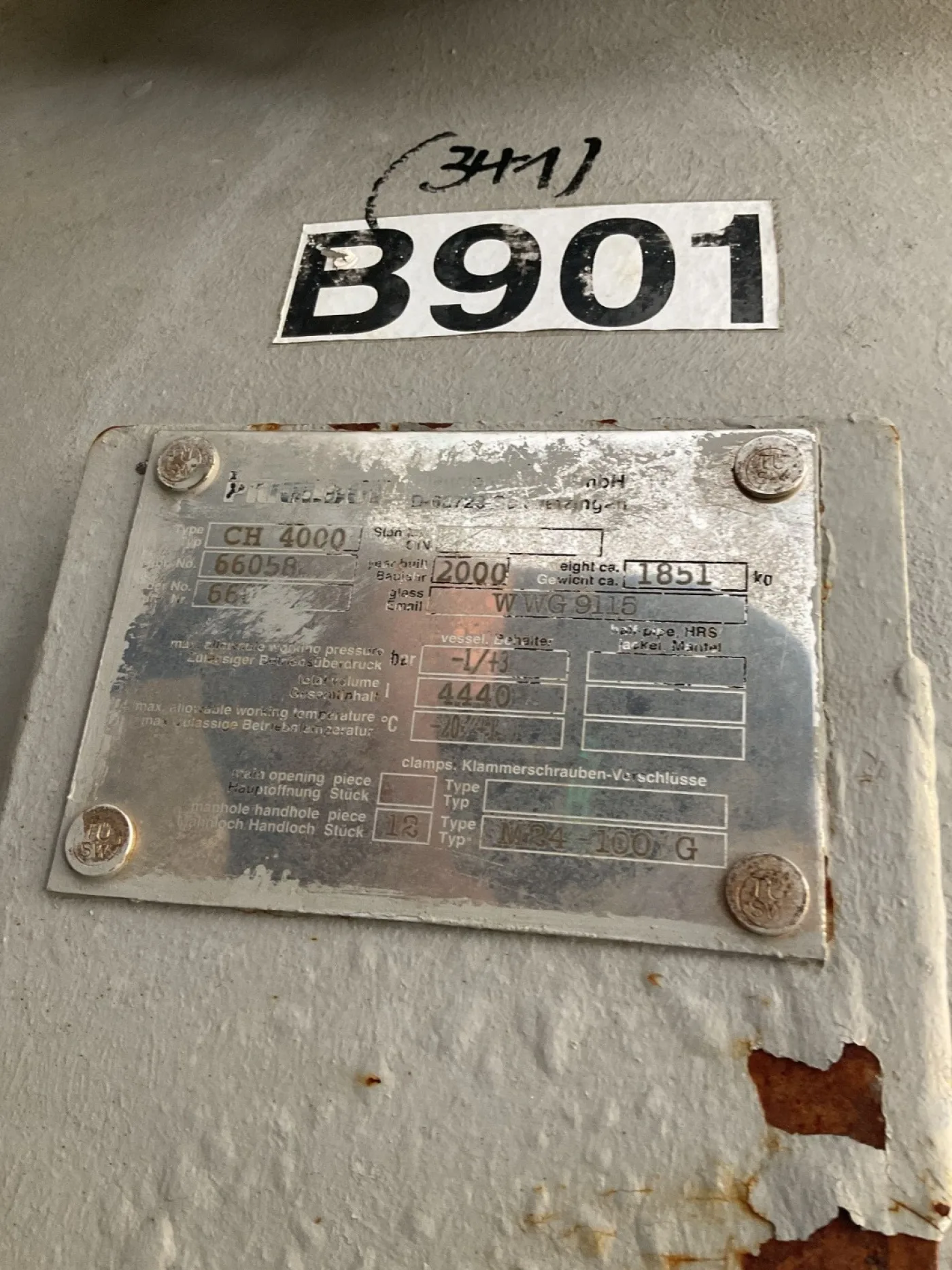 Pfaudler-werke CH4000 - Pressure vessel - 1