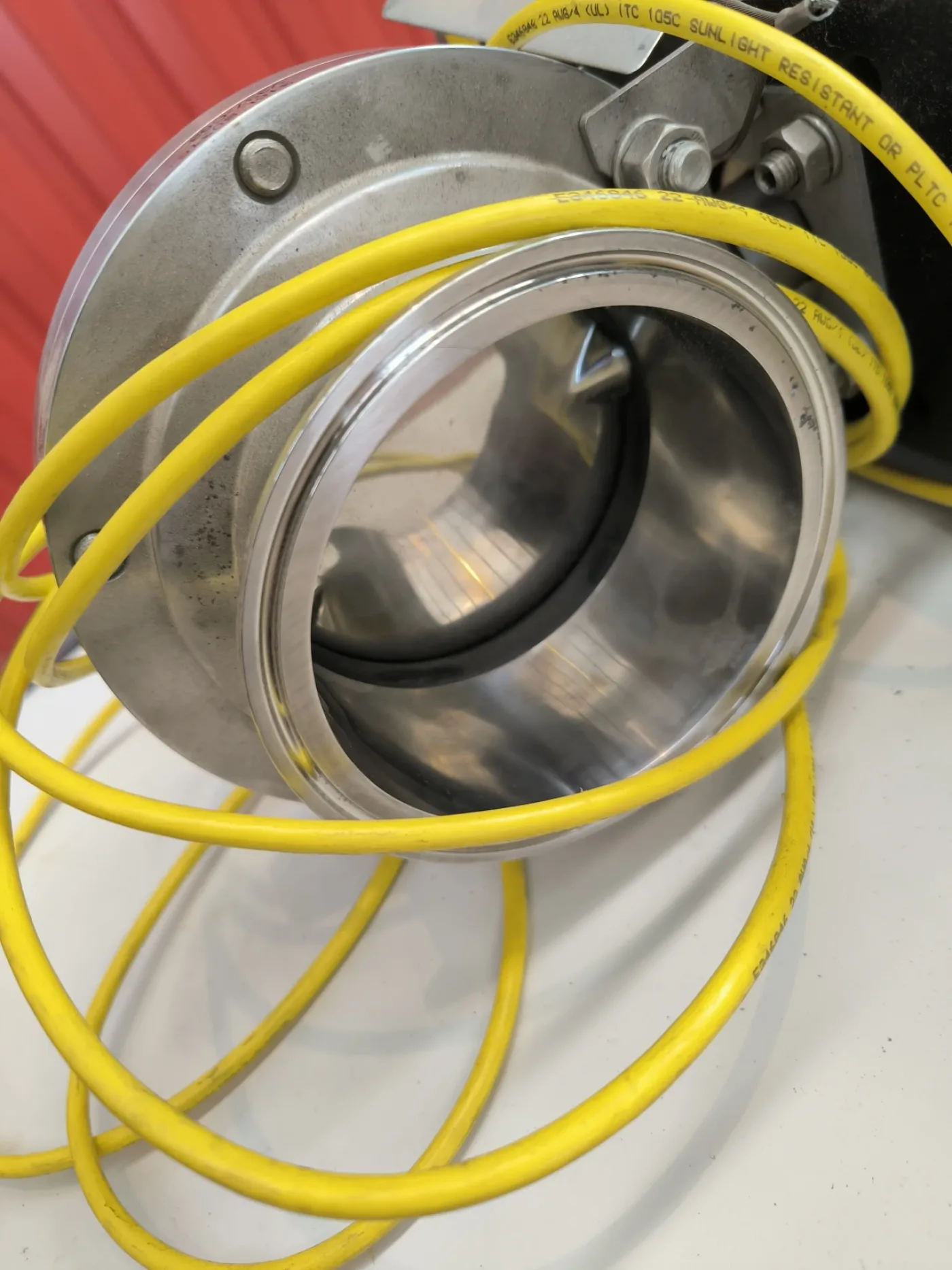 BUTTERFLY VALVE CLAMP 4" STAINLESS STEEL 316 WITH PNEUMATIC ACTUATOR TOP LINE TS127 - 7