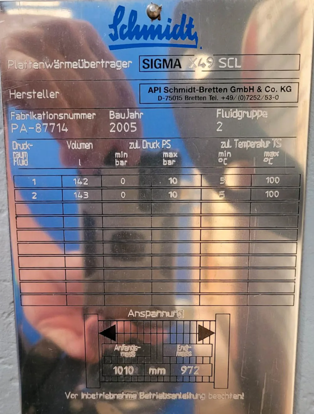 Api Schmidt SIGMA X49 SCL - Plate heat exchanger