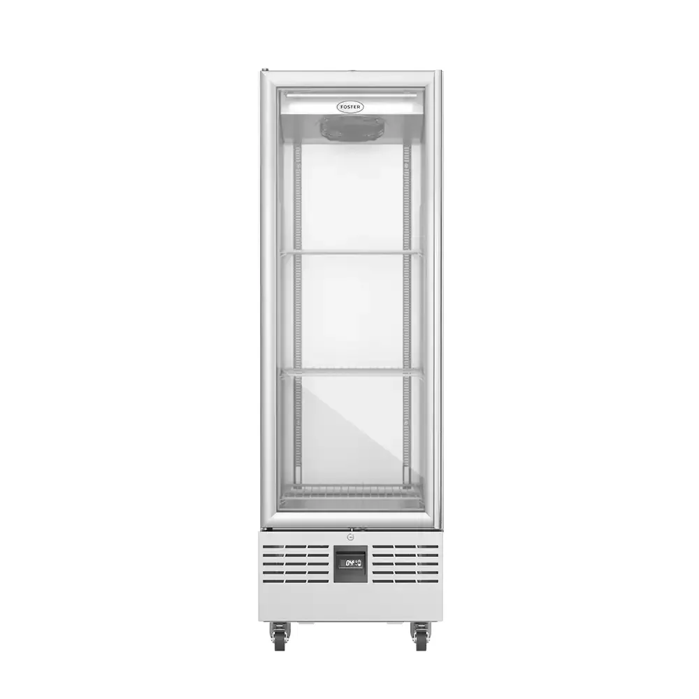 Foster FSL400G/11-307 Slimline Single Glass Door Refrigerated Upright Display Cabinet 400 Litres - islandcatering