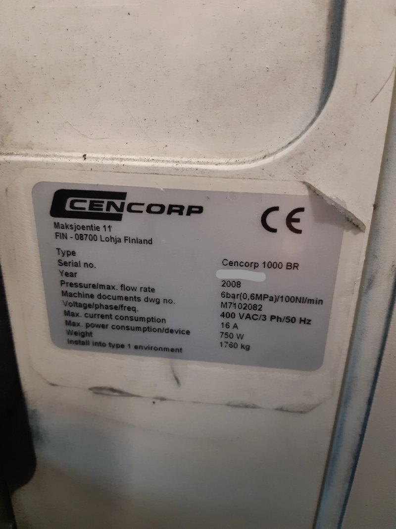 Cencorp BR1000, vintage 2008, Europe