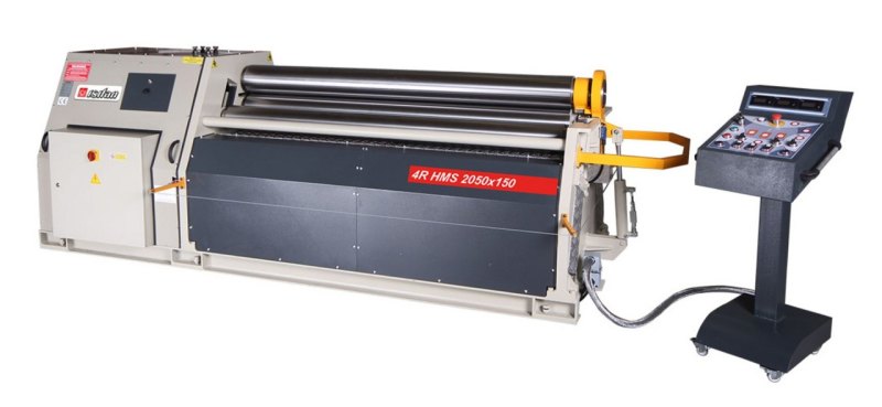 Motorische 4-Walzen Blecheinrollmaschine 4R HMS 2050x180