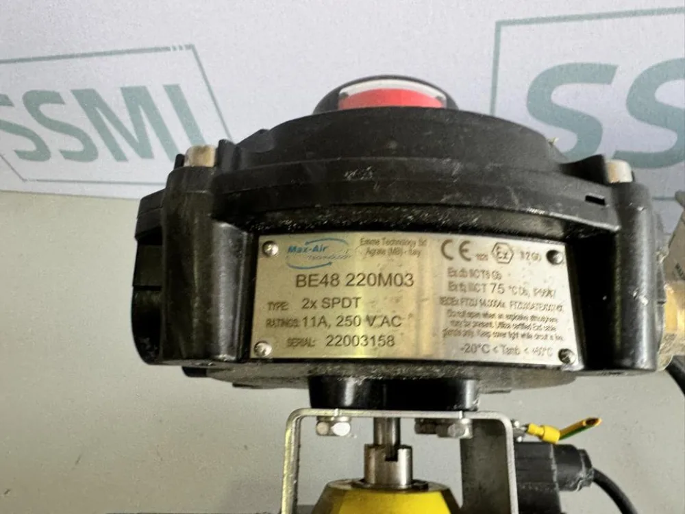 2022 EVAC / Max-Air Technology Pneumatic control valve