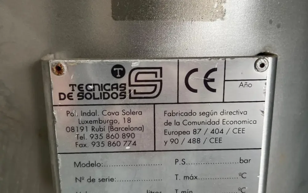 USED STAINLESS STEEL PTS SOLIDS TECHNIQUE FILTER