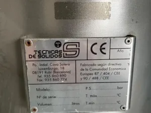 USED STAINLESS STEEL PTS SOLIDS TECHNIQUE FILTER