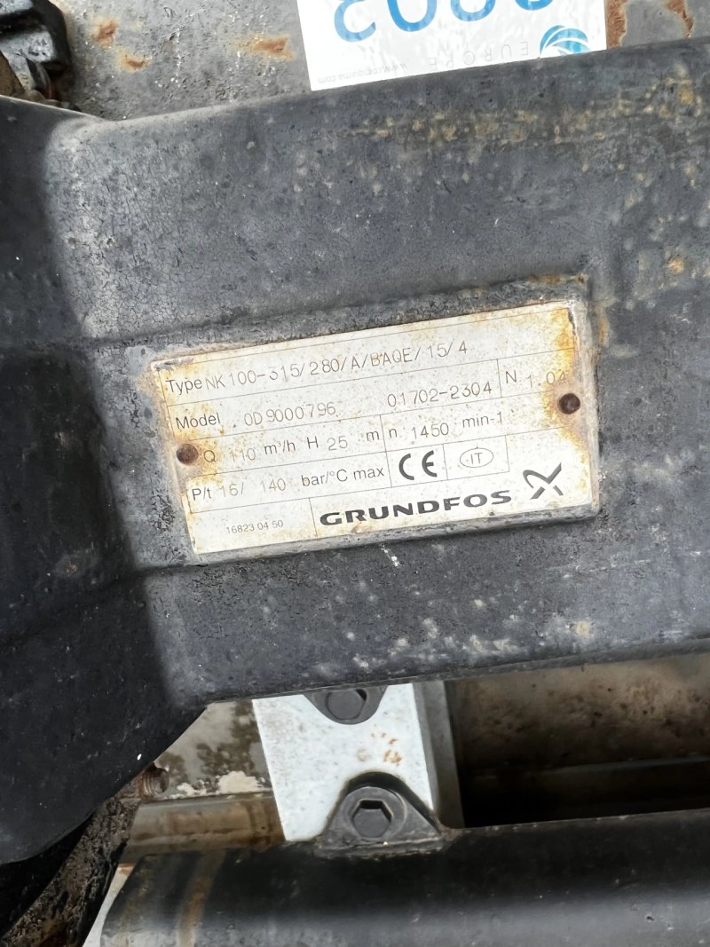 CENTRIFUGAL PUMP GRUNDFOS NK 100-315/285/BQQE 110 m3/h