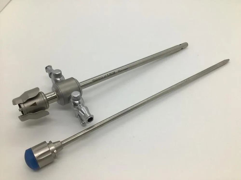 Trocar and Sheath 4mm Diameter Valve with Two Luer Lock Stopcock by 200mm AESCULAP EJ563R