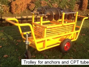 Trolley for Ground Anchors and CPT Tubes
