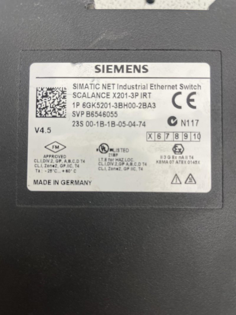 Siemens SCALANCE X201-3PIRT 6GK5201-3BH00-2BA3