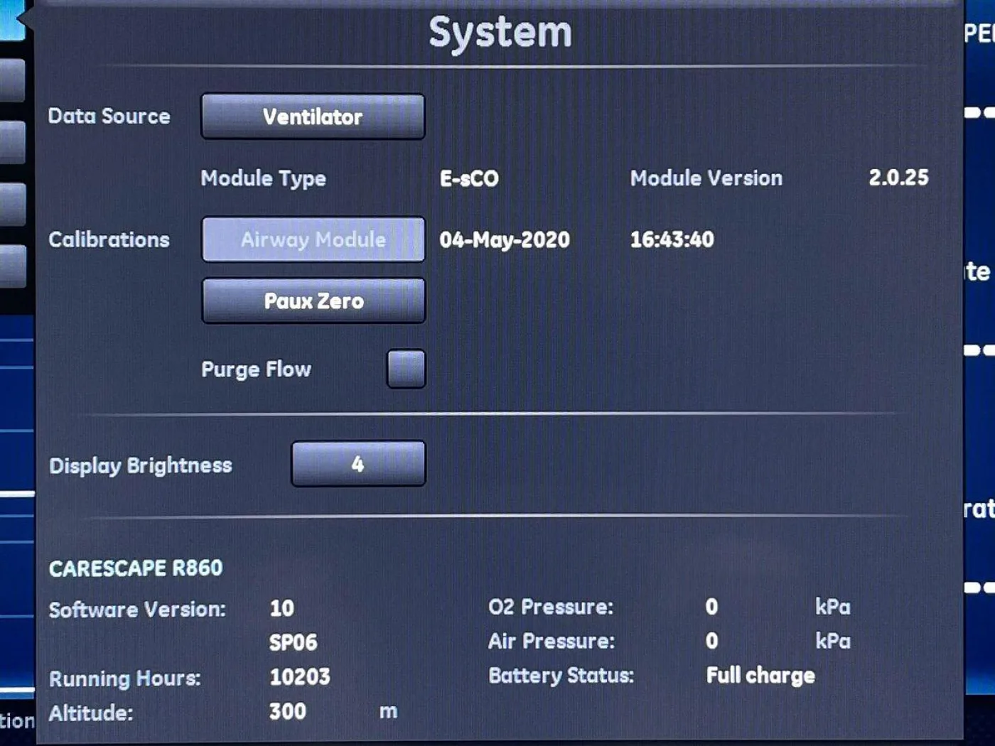 GE R860 Ventilator HR: 10203 YOM: 2020 - 8