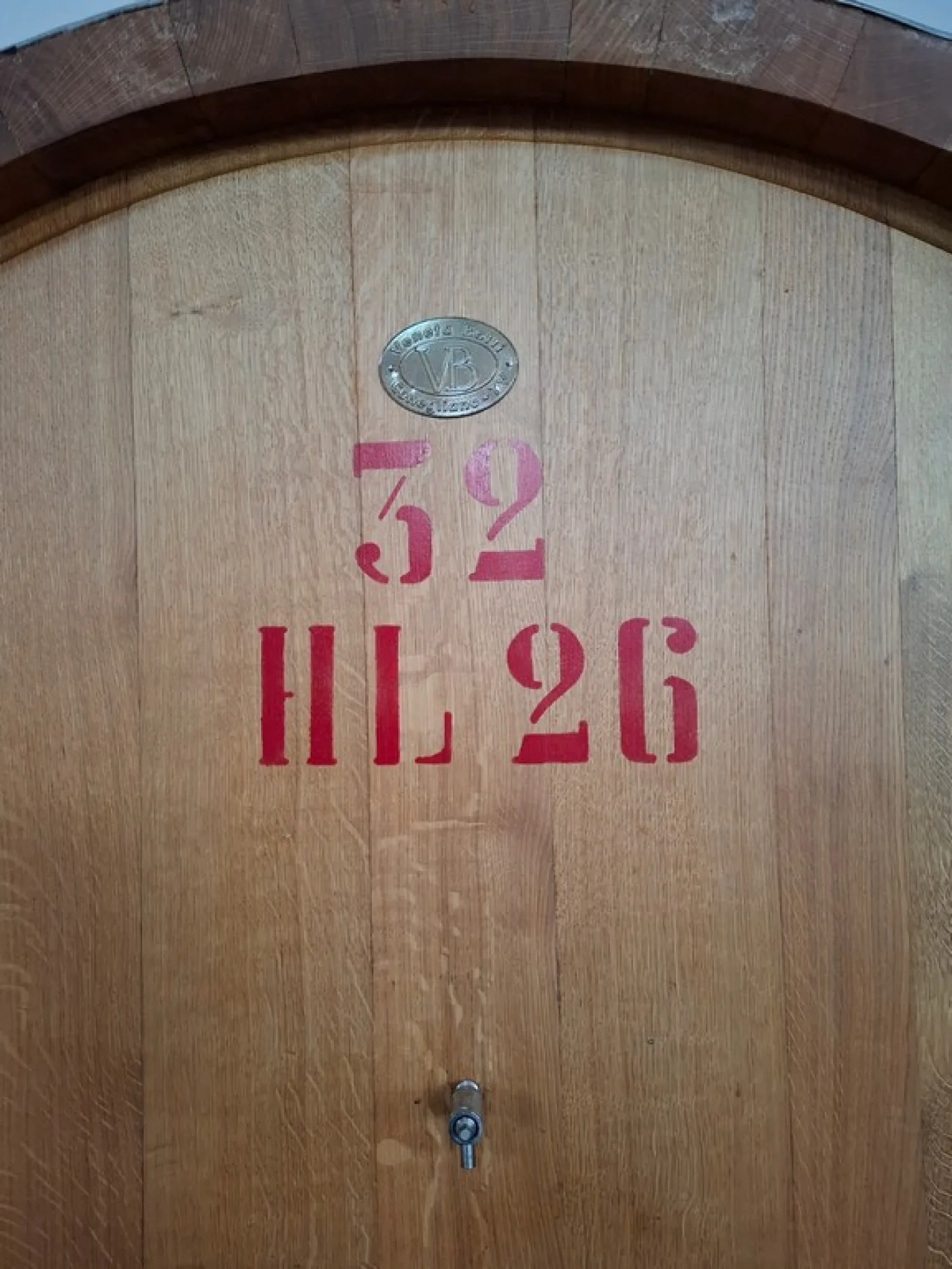 WOODEN CASK CAPACITY HL 26 ABOUT, FIRM VENETA BOTTI, WITH DOOR IN STAINLESS STEEL, SECOND-HAND EQUIPMENT - 2