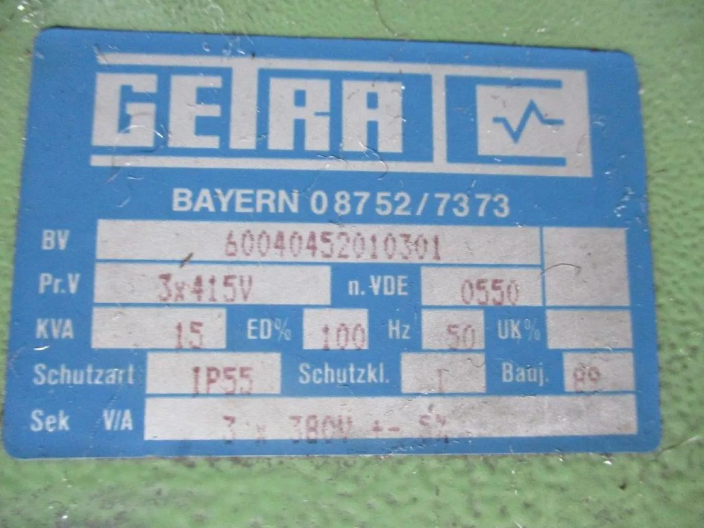60040452010301 GETRA 1989 - 2