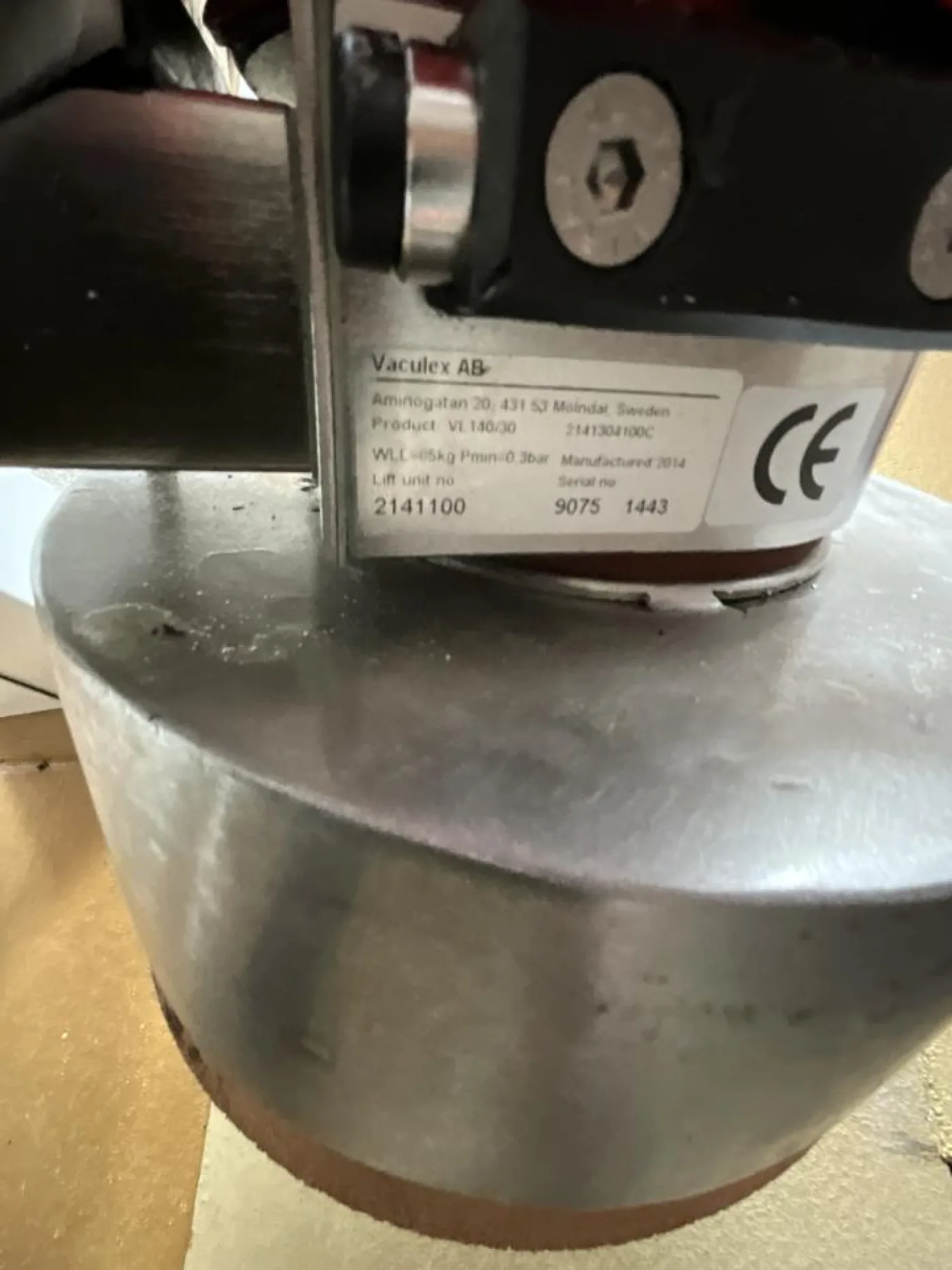 2014 Vaculex Vaculex VL140/30 85Kg SWL Vacuum Lifter on 50Kg SWL Jib Arm - 7