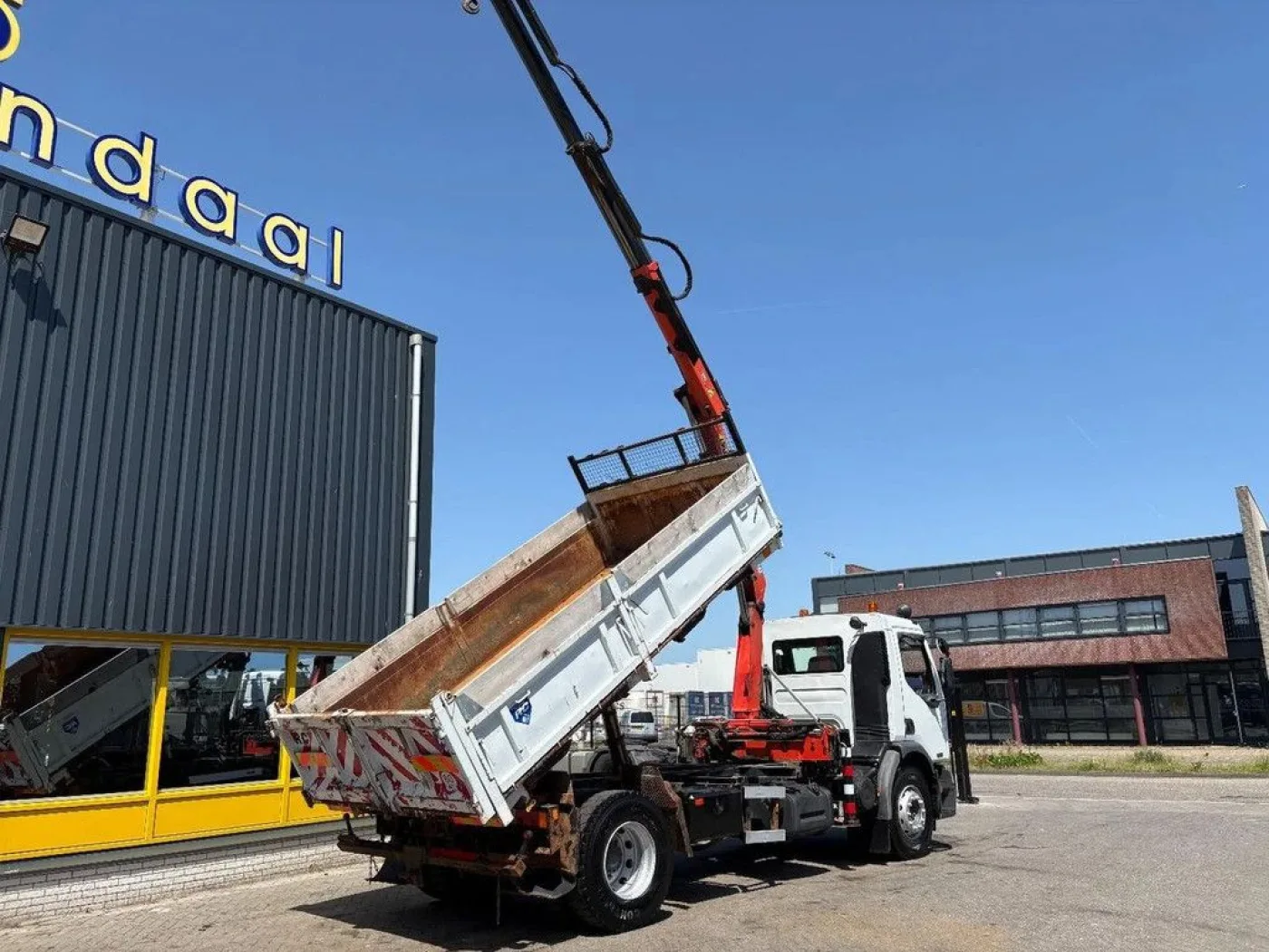 Renault Premium + PALFINGER PK 10000. 2 X EXT. + REMOTE + 3 SIDE TIPPER - 3