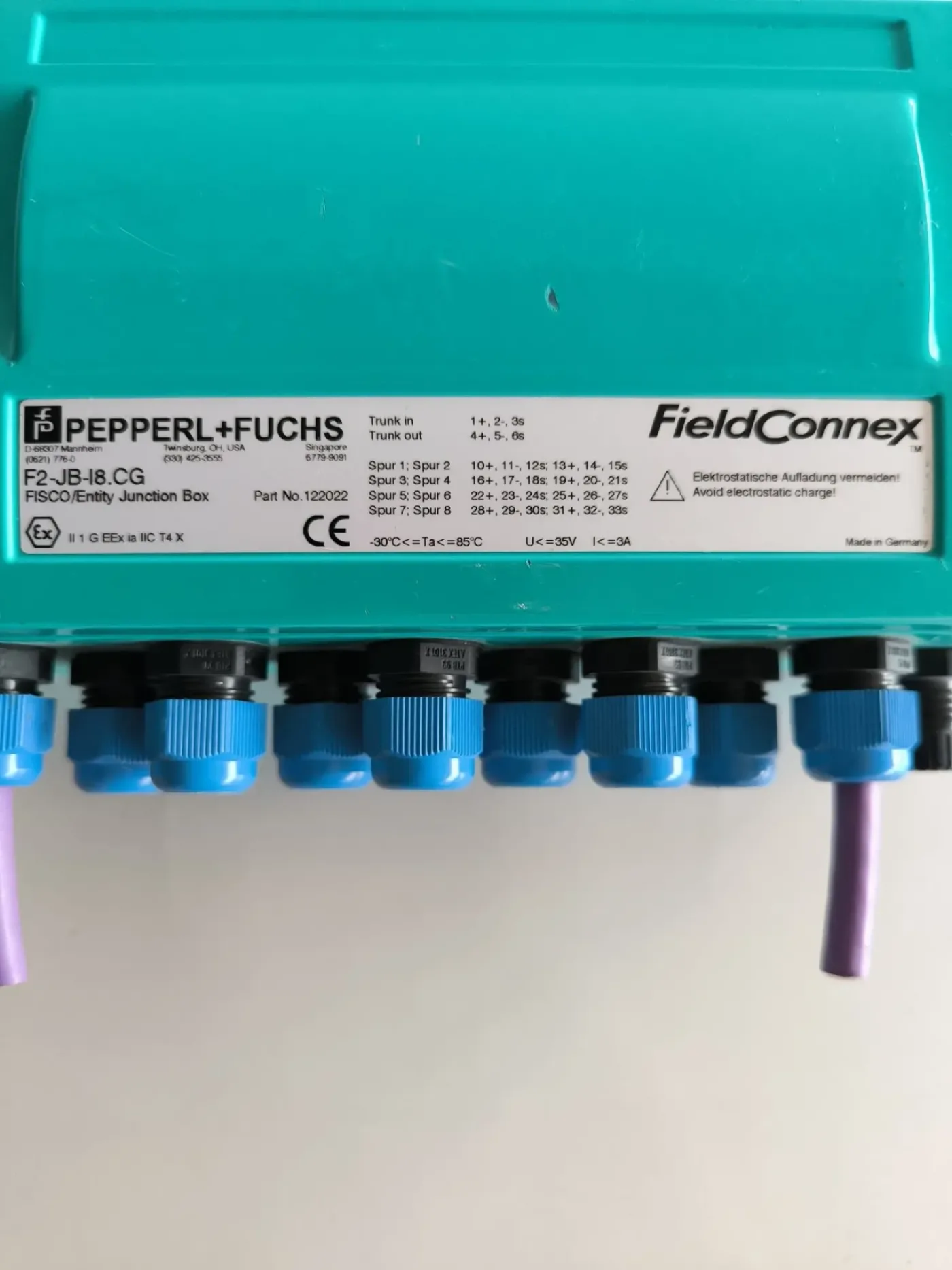 JUNCTION BOXES PEPPERL + FUCHS F2-JB-I8.CG ATEX - 3
