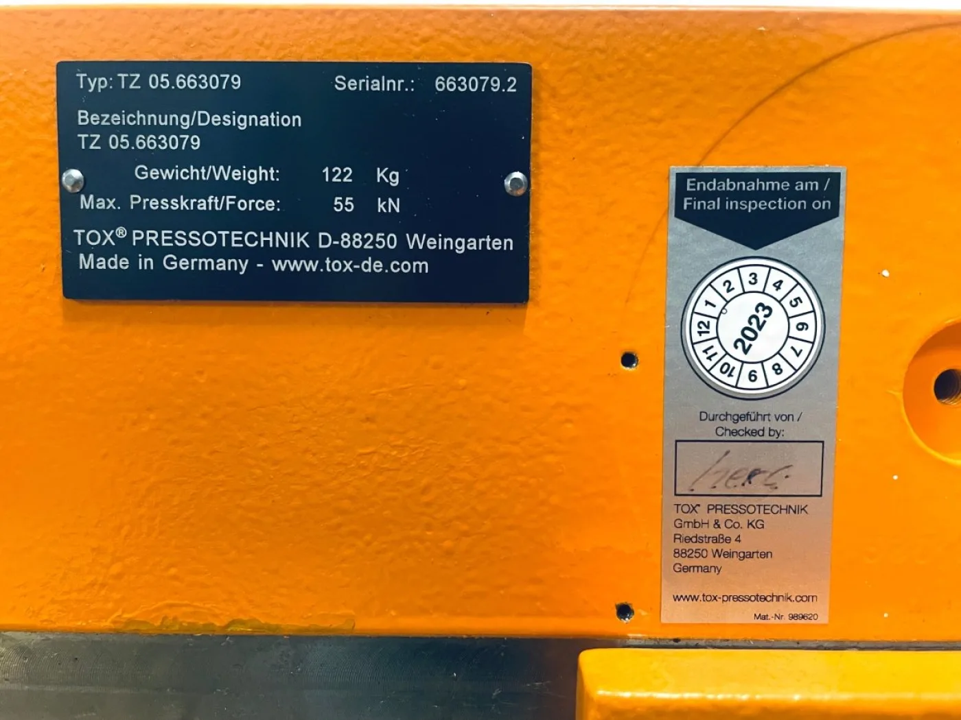 Tox Pressotechnik Clinchzange TZ 05.663079.A.002 - 5
