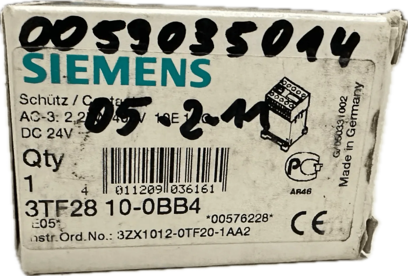 Siemens Schütz, Baugröße 00 3TF2810-0BB4 - 3
