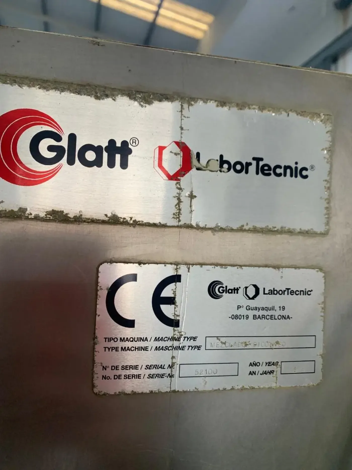 USED GLATT STAINLESS STEEL BICONO MIXER 1000 LITERS - 1