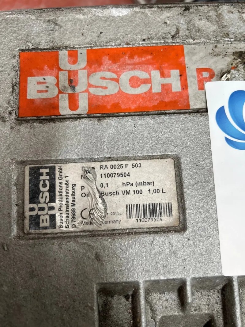 USED BUSCH RA 0025 F 503 0.75 kW VACUUM PUMP