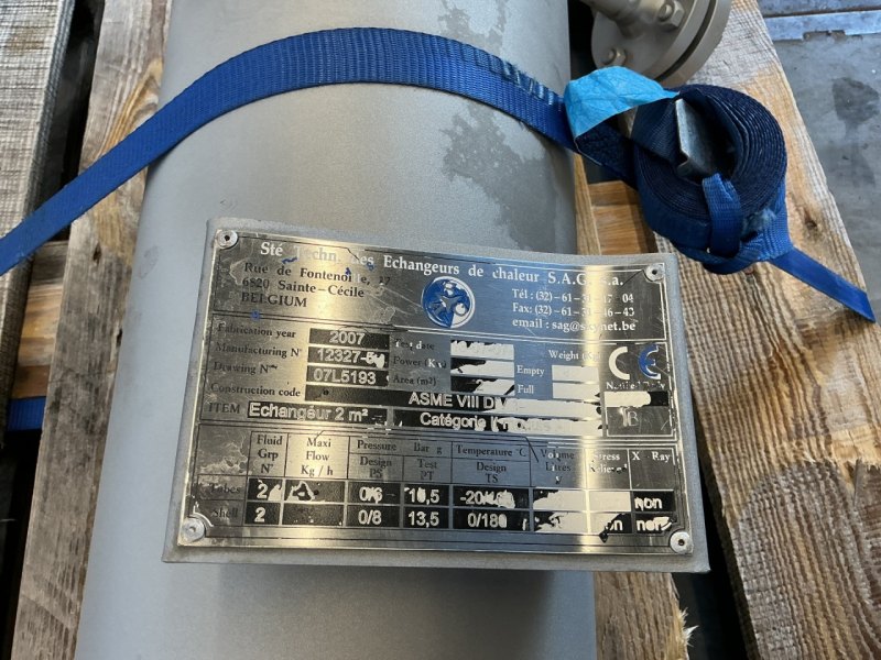 Sag 2 m2 - Shell and tube heat exchanger