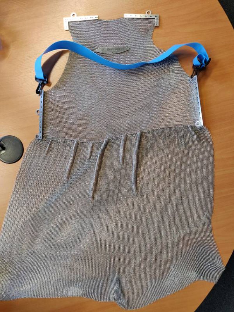Stainless steel safety apron