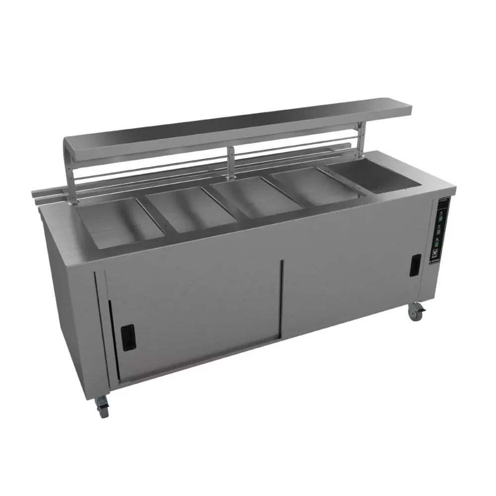 Falcon Chieftain 5 Well Heated Servery Counter with Trayslide HS5 - islandcatering
