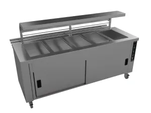 Falcon Chieftain 5 Well Heated Servery Counter with Trayslide HS5 - islandcatering