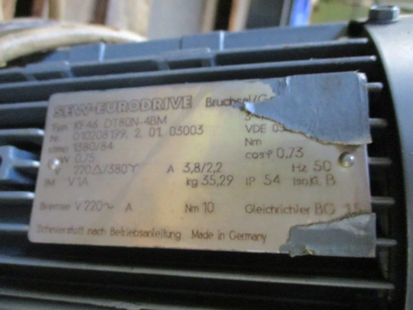 KF-46 DT80N-4 BM SEW – Eurodrive 1992 - 2