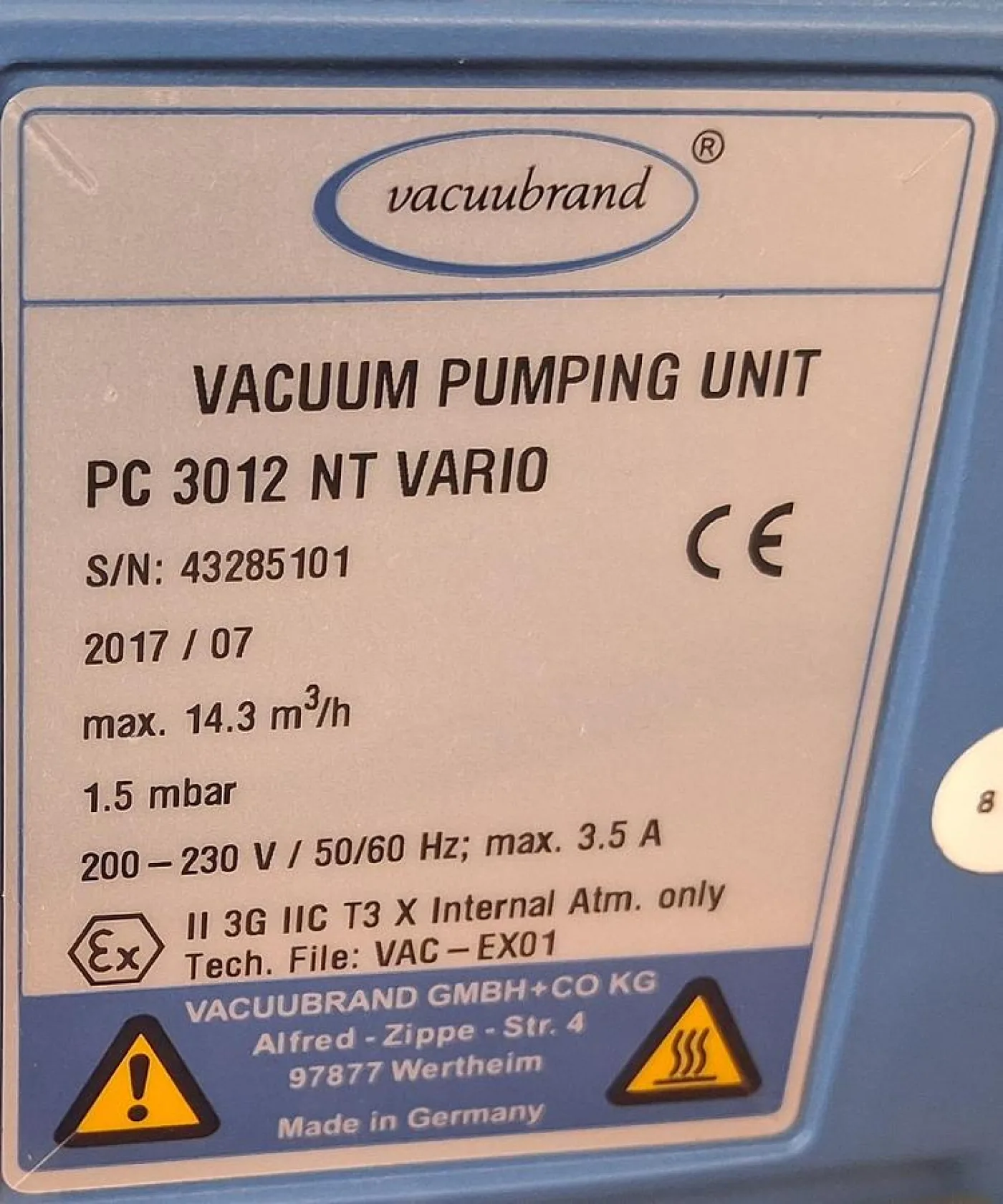 Vacuubrand PC 3012 NT VARIO DUO drehzahlgeregelte Vakuumpumpeneinheit - 7
