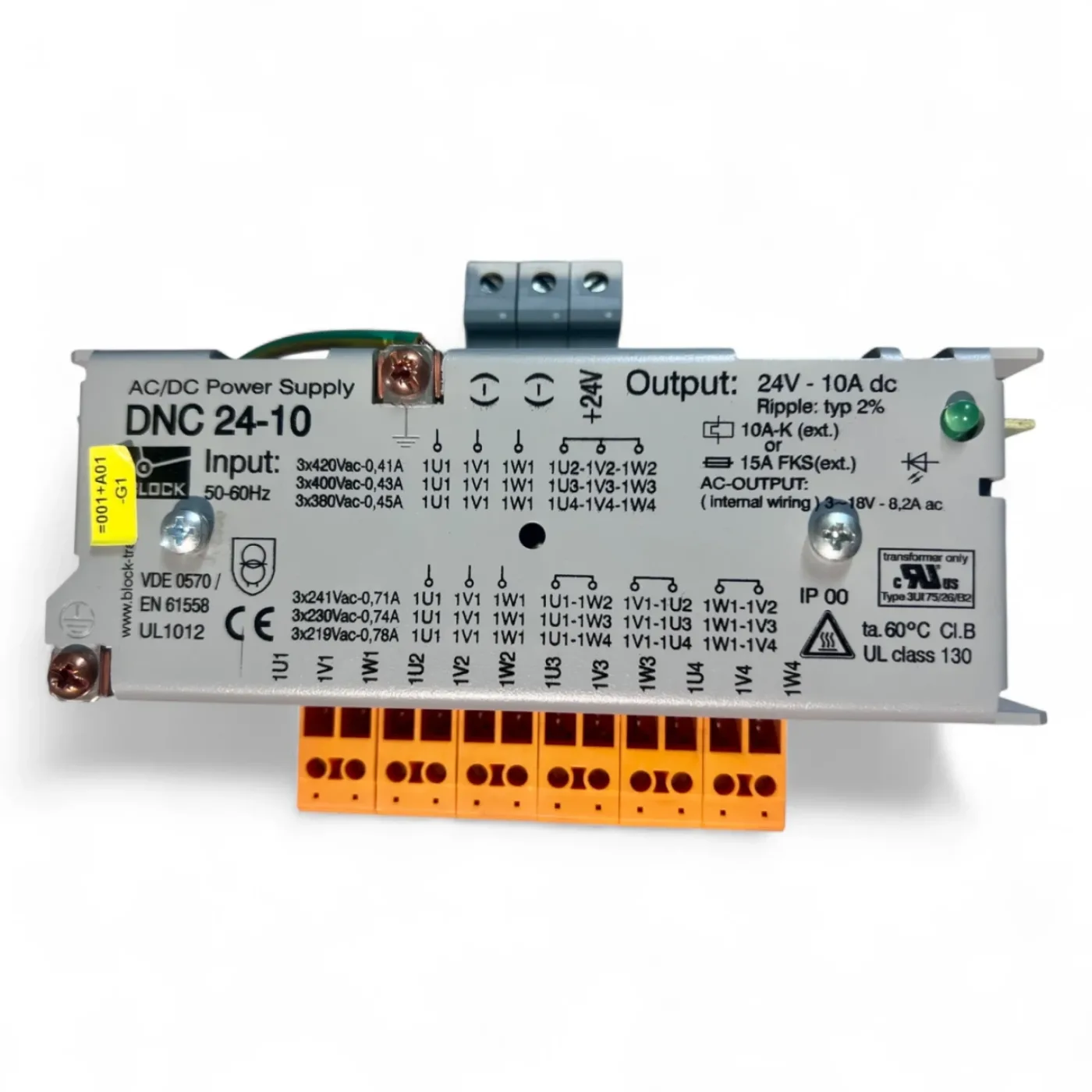 BLOCK DNC 24-10 Drehstromnetzteil 24 V 10 A HOMAG 4-008-26-0553, IMA 561023 - 3