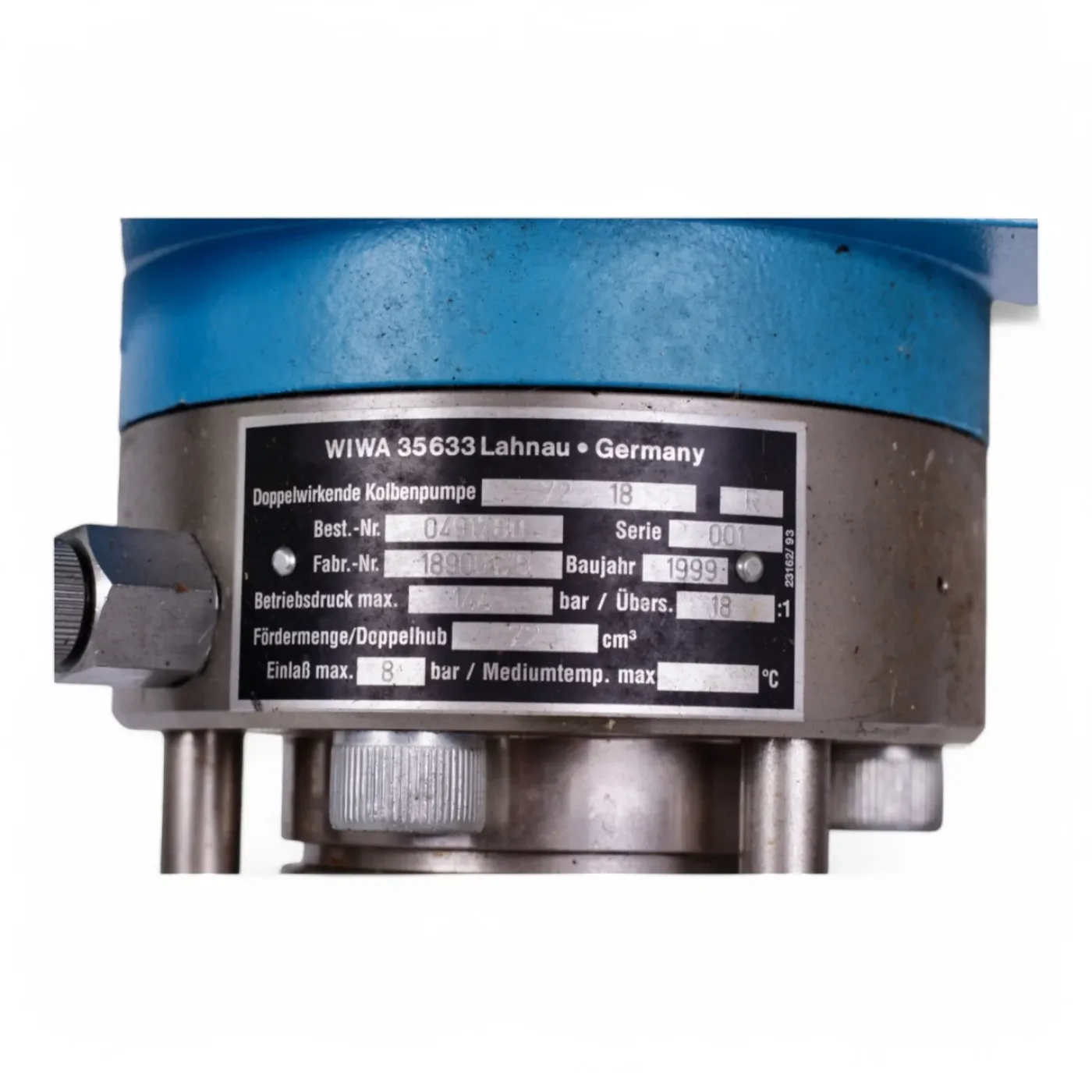WIWA Phoenix 72.18.R Doppelwirkende Kolbenpumpe - 4