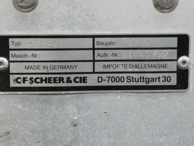 Scheer & Cie HSG400 - Pelletiser