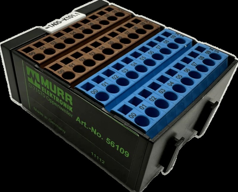 Murr-Electronic Potenzialklemmenblock braun blau 56109