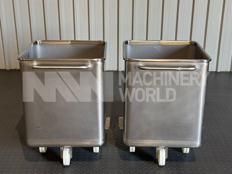 300L Syspal Stainless Steel Mobile Euro Tote Bin (2x Available)