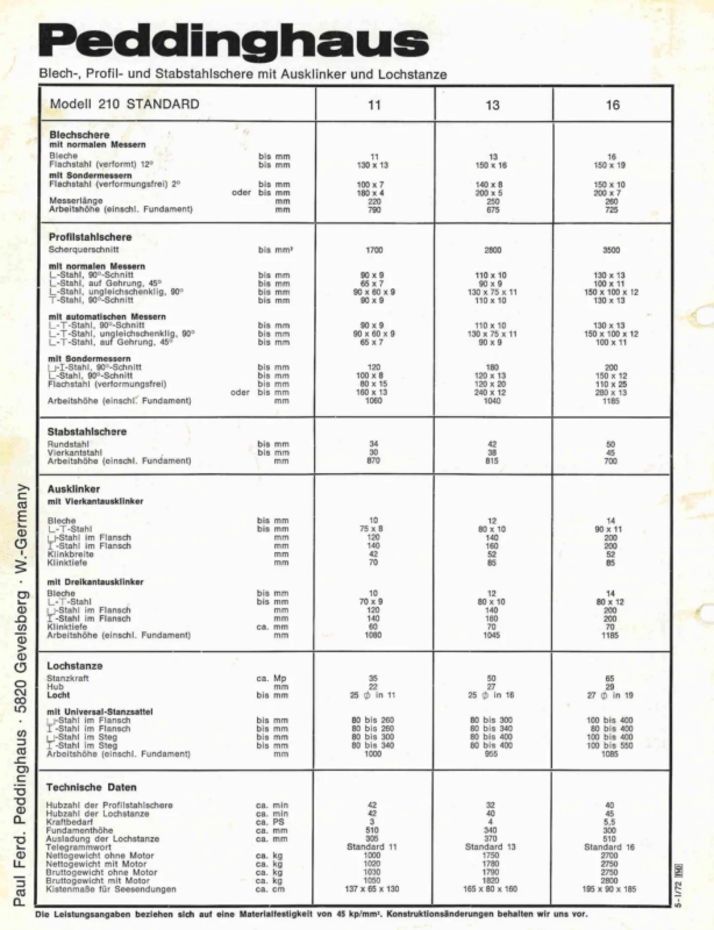 210 / 13 Standard PEDDINGHAUS 1965 - 5