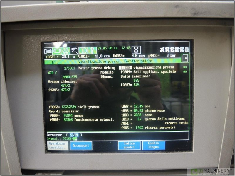 1998 ARBURG 470 C 2000-675 IN0103