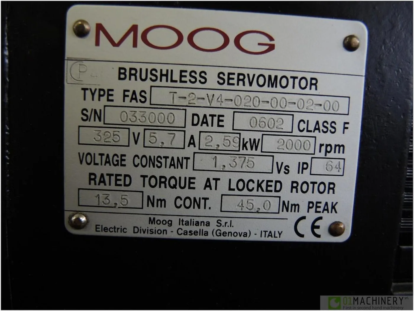 2006 MOOG FAST-2-V4-020-00-02 AI3129 - 4