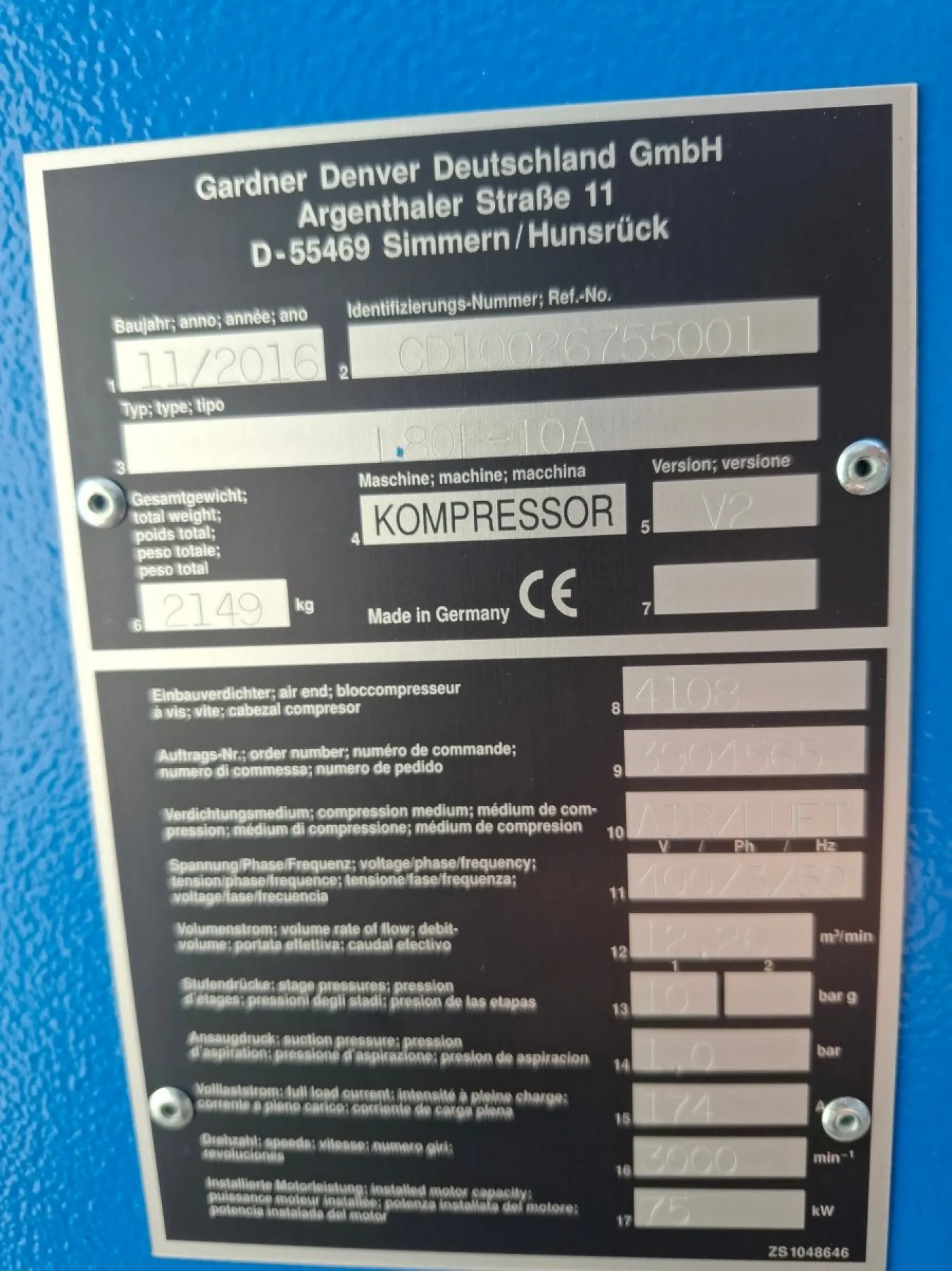 CompAir 80F-10A Schraubenkompressor - 8