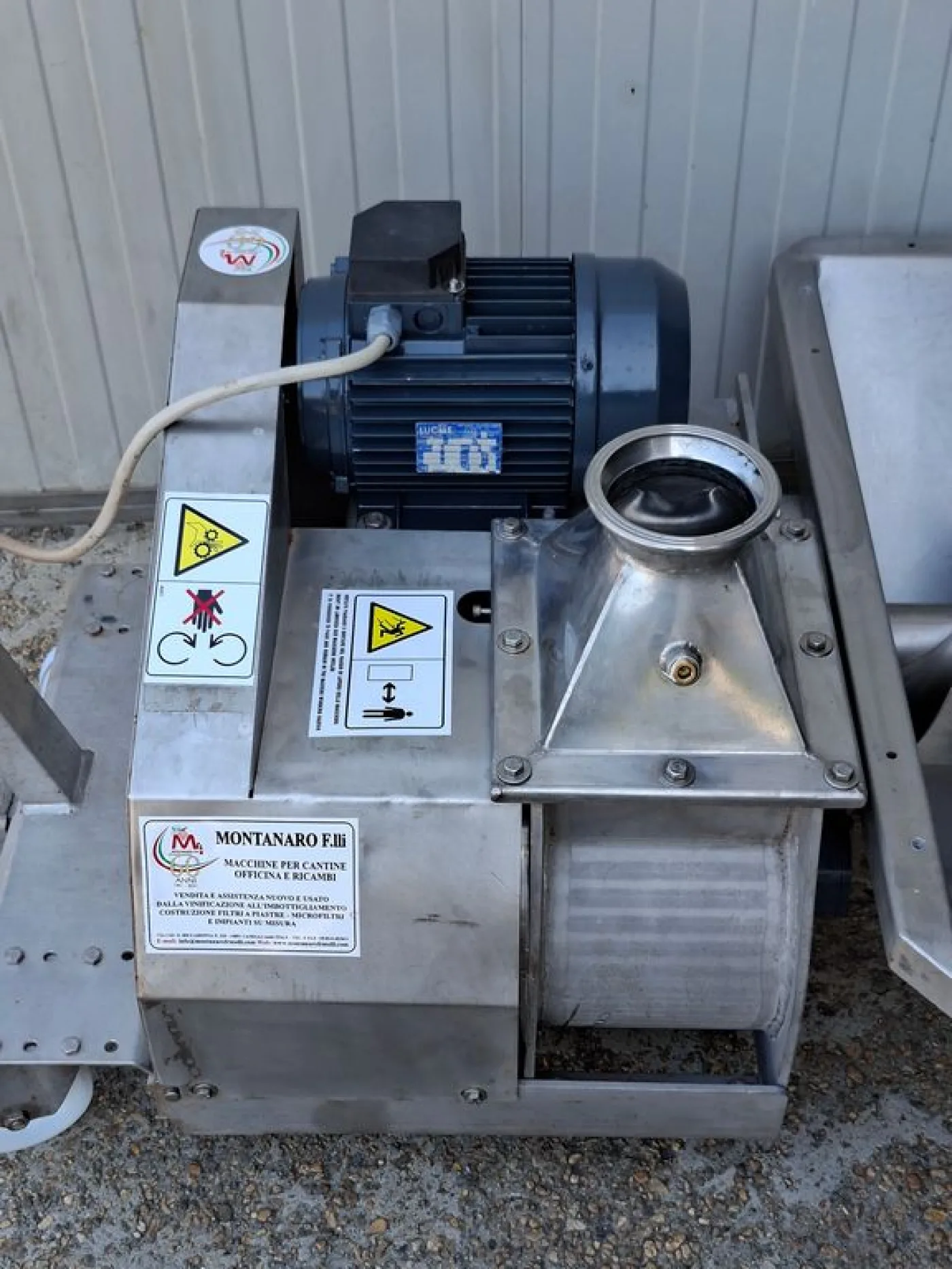 VOLUMETRIC PUMP ELLIPTICAL ROTOR , FOR GRAPES AND POMACE, IN STAINLESS STEEL FIRM ENOVENETA MODEL EVP1, SECOND-HAND MACHINE - 8