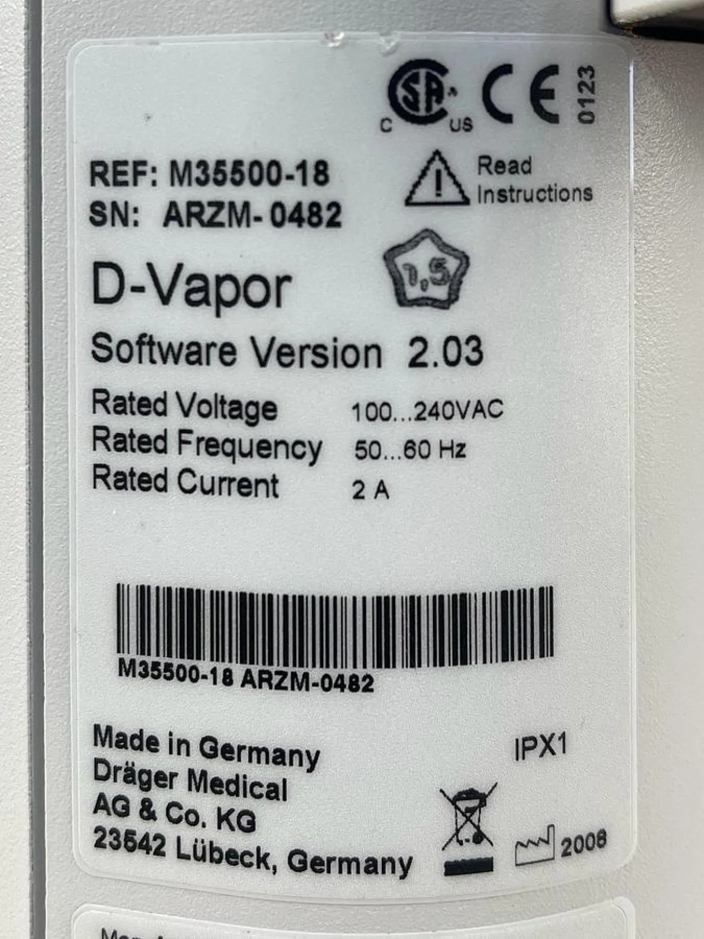 Dräger Baxter D-Vapor Desflurane M35500-18 YOM:2008 - 7