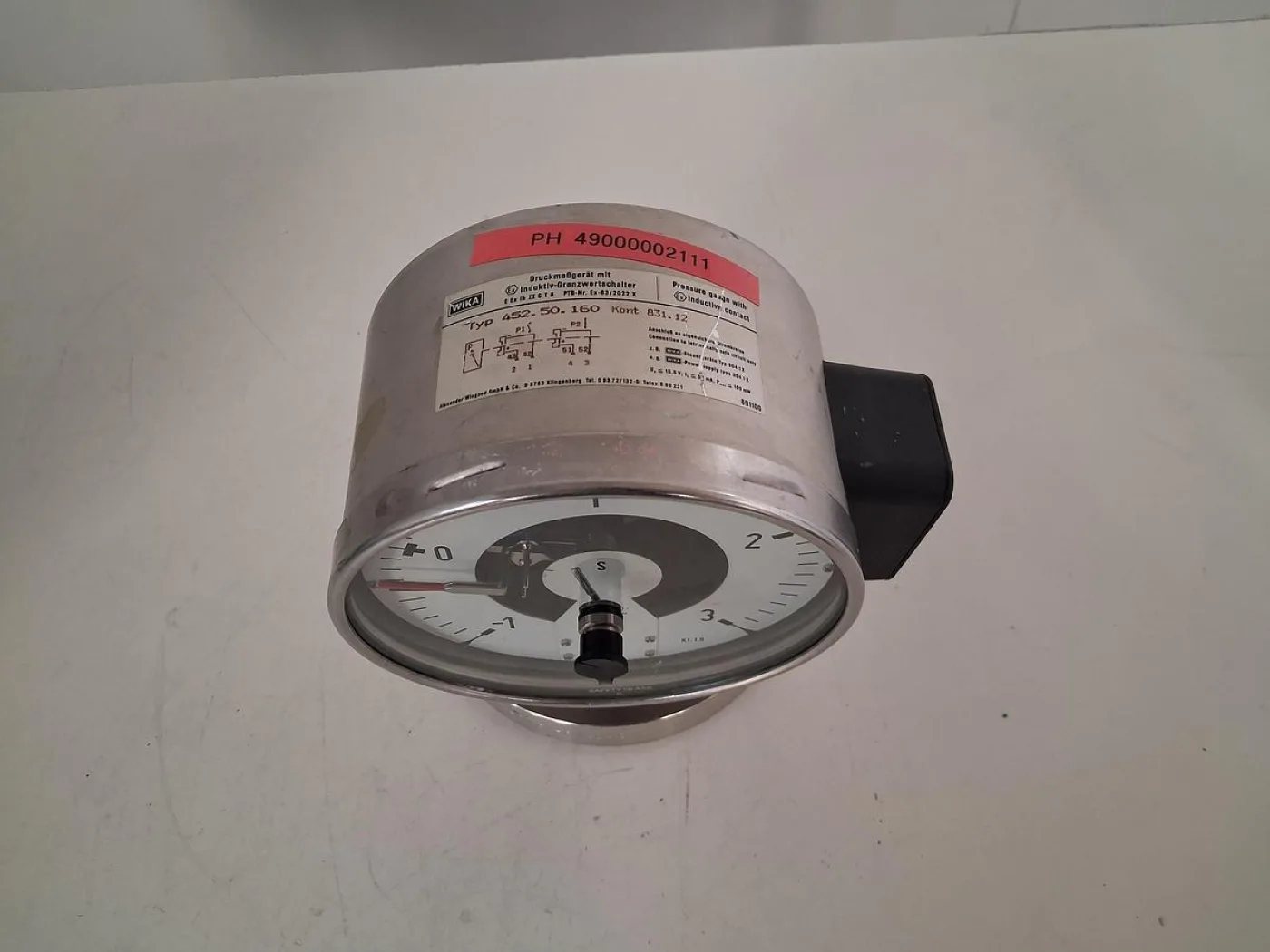WIKA 452.50.160 Kontaktmanometer mit Grenzwertschalter - 4