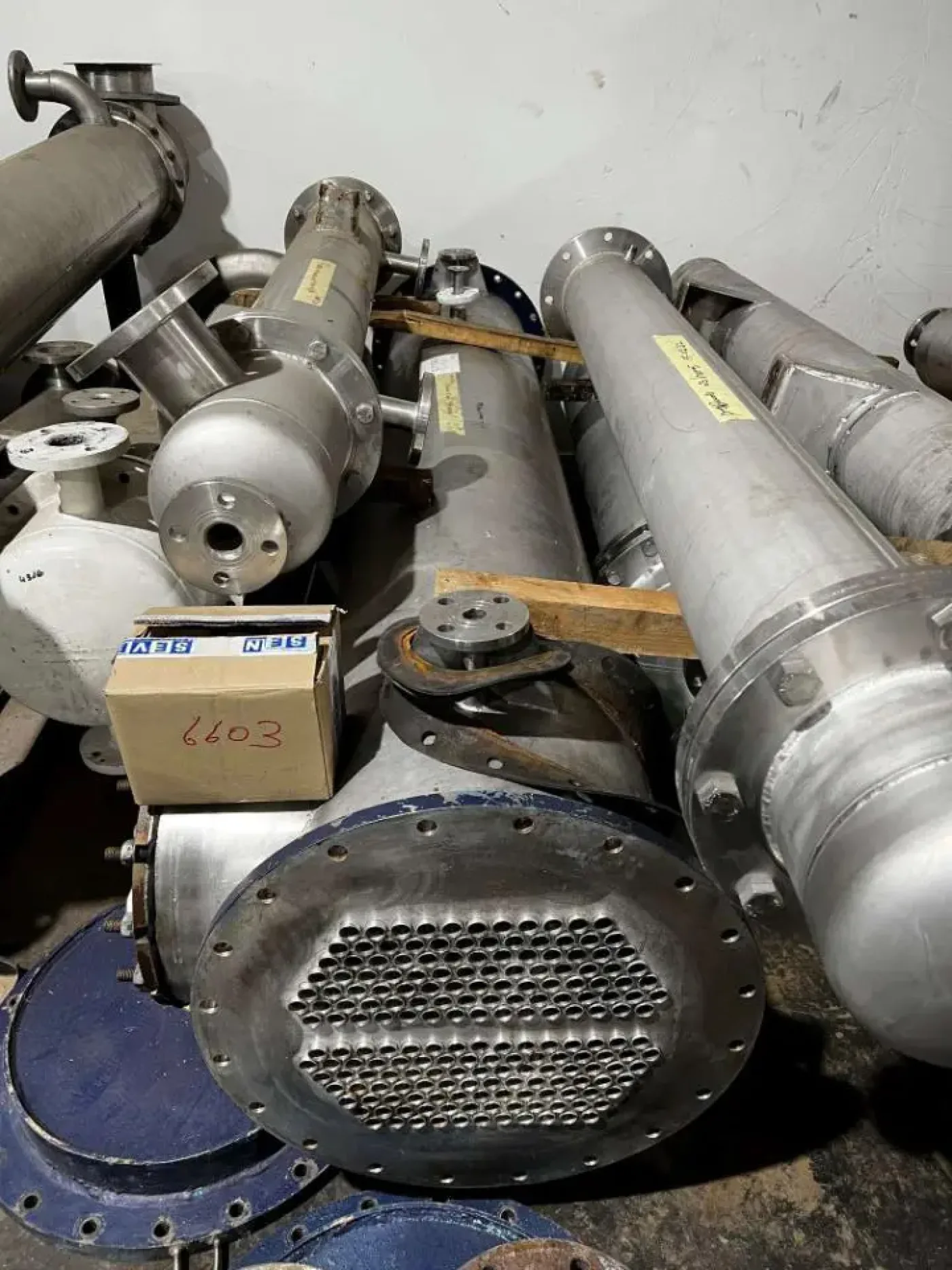 USED STAINLESS STEEL TUBULAR EXCHANGER 32 M2 - 3