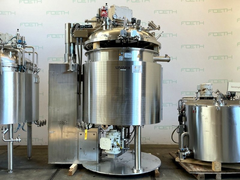 Haagen & Rinau Unimix mixing line 2000L, 1600L and 1200L - Processing vessel