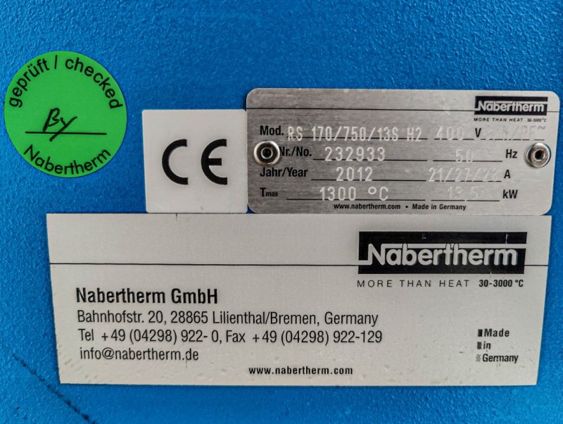Nabertherm RS-170/750/13 S - hinged tube furnace (oven) for horizontal operation - Drying oven