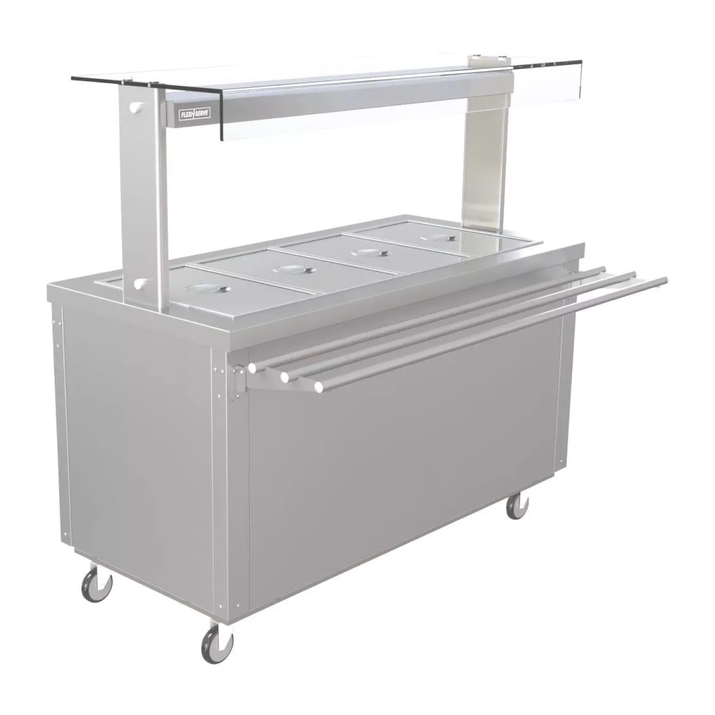 Parry Flexi-Serve Ambient Cupboard with Chilled Well and LED Illuminated Gantry FS-AW4PACK - islandcatering - 1
