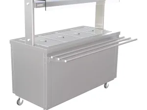 Parry Flexi-Serve Ambient Cupboard with Chilled Well and LED Illuminated Gantry FS-AW4PACK - islandcatering