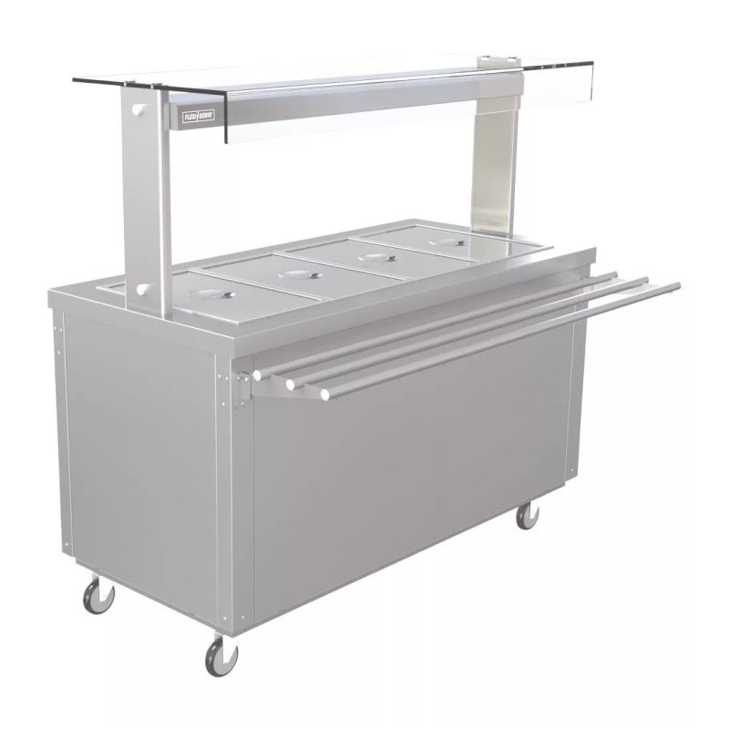 Parry Flexi-Serve Ambient Cupboard with Chilled Well and LED Illuminated Gantry FS-AW4PACK - islandcatering
